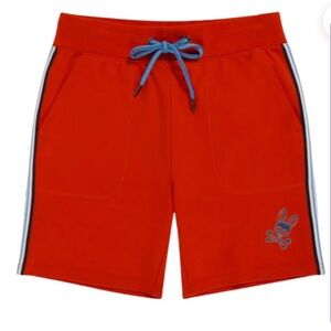 Psycho Bunny Men’s Keswick Red Sweat Shorts